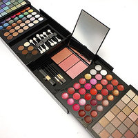 Ownsig 177 Colors Matte Shimmer Eyeshadow Lip Gloss Blush Contours Palette Set With Brushes Puff Mirror
