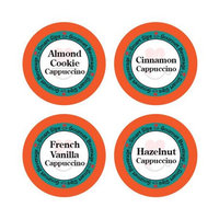 Smart Sips CAPVARPACK24 Cappuccino Variety Pack - Cinnamon Almond Cookie & Hazelnut for Keurig Kcup Brewers 24 Count