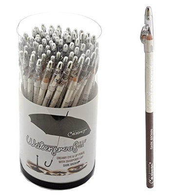 Max Makeup Cherimoya Waterproof Creamy Eyes & Lips Dark Brown Pencil 72 Pcs