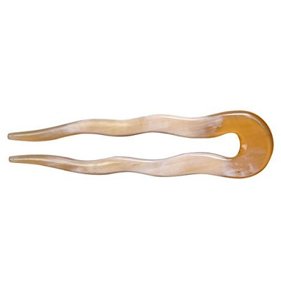 Marycrafts Simple Wavy Buffalo Horn Hair Accessories Hair Fork Hairfork, Hair Pins Handmade 4.92
