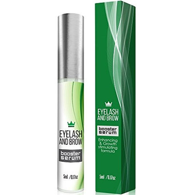 Natural Eyelash Growth Serum - Lash Booster & Eyebrow Enhancing Serum to Grow Thicker, Longer Lashes - USA-Made Eyelash Conditioner & Enhancer
