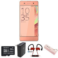 Sony Xperia XA 16GB 5-inch Smartphone, Unlocked - Rose Gold w/ Headphone Bundle