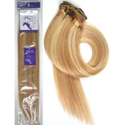 Grammy 15 Inch 7pcs Remy Clips in Human Hair Extensions 70gr with Clips for Highlight (#1b Natural Black)