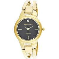 Anne Klein Women's AK-2628BKGB Gold Stainless-Steel Japanese Quartz Fashion Watch