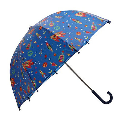 Pluie Pluie Kids Raingear Blue Outerspace Rocket Umbrella