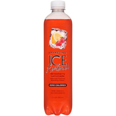 Talkingrain Beverage Co. Sparkling Ice Naturally Flavored Sparkling Water, Strawberry Lemonade, 17 Fl Oz, 12 Count