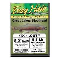 Frog Hair Great Lakes Steelhead Leader - 4X
