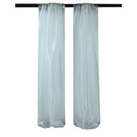 LA Linen DBOrganza58x96-Pk2-BlueBabyO98 Mirror Organza Backdrop Baby Blue - 58 x 96 in. - Pack of 2