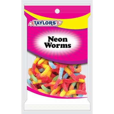 TAYLORS CANDY GUMMI NEON WORMS Snack Size