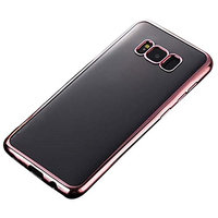 TOOPOOT Clear TPU Plating Case For Cover Galaxy S8 Plus 6.2 inch (rose g