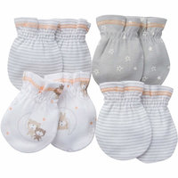 born Baby Boy or Girl Unisex Assorted Mittens, 4-Pack