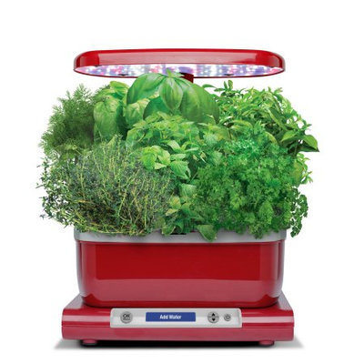 AeroGarden Harvest, Red with Gourmet Herbs