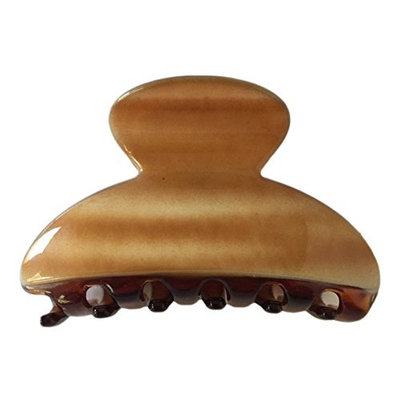 French Hand-Painted 3 Inch Claws Beige Tortoise Shell Hair Jaw Clip R14