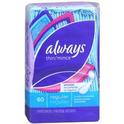 Always Thin Active Dailies Wrapped Liners, Regular Fresh Scent