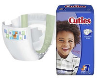 Cutie Collections Cuties Baby Diaper Tab Closure Size 7 Disposable Heavy Absorbency Case of 80 6 Pack