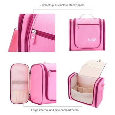 Large Hanging Travel Toiletry Bag - MelodySusie Heavy Duty Waterproof Women's Makeup Organizer Bag Men's Shaving Kit Toiletry Bag for Travel Accessories, Shampoo, Cosmetic, Personal Items