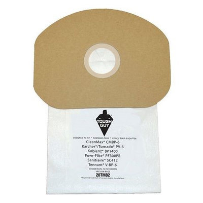 TOUGH GUY 20TM82 Filter Bag,2-Ply, Paper, PK10