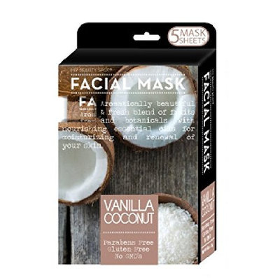 My Beauty Spot 5 Pack Moisturizing Facial Masks Infused with (Vanilla Coconut)