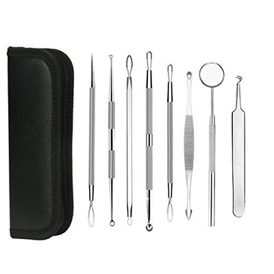Mikobox Premium 6-in-1 Professional Blackhead Acne Remover Tools Kit Stainless Steel Extractor MB-01