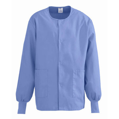 Medline ComfortEase Unisex Snap-Front Warm-Up Scrub Jacket