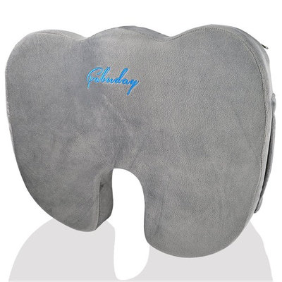 Coccyx Orthopedic Memory Foam Seat Cushion for Office Chair, Car, Wheel Chair and Bleachers, with Handle Anti-Slip Bottom. Relief from Back, Sciatica, Tailbone and Hemorrhoids Pain
