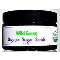 Flowersong Wild Green Organic Sugar Scrub - Soften, Moisturize and Exfoliate in One Step