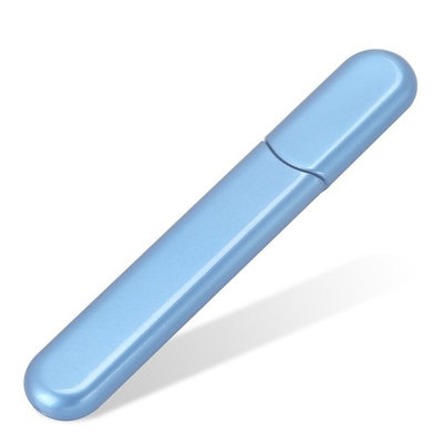 Premium Glass Nail File With Case, Crystal Diamond Salon Best Beauty Nail Buffer For Natural and Acrylic Nails Christmas Gift for Woman and Man,Blue