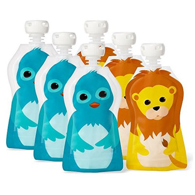 Squooshi Reusable Food Pouch - Small 6 Pack