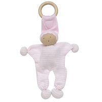 Under The Nile Organics Baby Buddy Teething Toy - Pale Pink Stripe