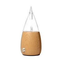 Inhospro Mist Humidifier Ultrasonic Aroma Essential Oil Diffuser with Adjustable Mist, Reduce Noise Design and 7-Color LED Soft Light for Office Home Bedroom Living Room Yoga Spa-Wood Base& Glass Top