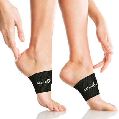 Satinior Arch Support, 2 Plantar Fasciitis Sleeves/ Braces for Heel Spurs and Flat Feet, Stop Arch Pain, Relieve Pain in Feet