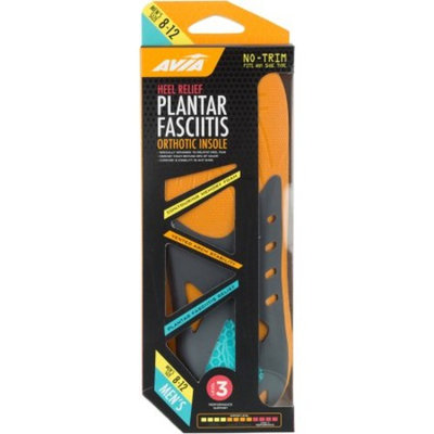 Avia Heel Relief Plantar Fasciitis Orthotic Insole, Men's Size 8-12