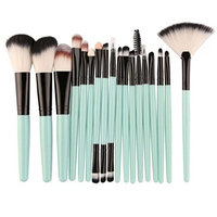 18 Pcs Makeup Brush Set Eye Shadow Eyeliner Cosmetic Make Up Tool Professional Natural Beauty Palettes Eyeshadow Spruce Popular Eyes Face Colorful Rainbow Hair Highlights Glitter Travel Kit, Type-08