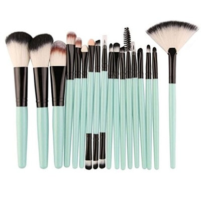 18 Pcs Makeup Brush Set Eye Shadow Eyeliner Cosmetic Make Up Tool Professional Natural Beauty Palettes Eyeshadow Spruce Popular Eyes Face Colorful Rainbow Hair Highlights Glitter Travel Kit, Type-08