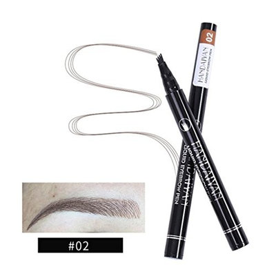 Eyebrow Tattoo Pen, Alonea Waterproof Fork Tip Sketch Makeup Pen Microblading Ink Sketch Eyebrow Tattoo