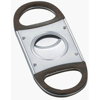 Visol VCUT-5 Gama Satin Chrome Woodgrain Guillotine Cigar Cutter