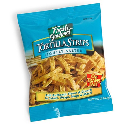 Fresh Gourmet Tortilla Strips, Lightly Salted, 0.5-Ounce Bags (Pack of 100)