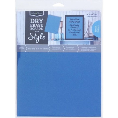 Crescent Cardboard Co Color Notes Dry Erase Board, 8' x 10', Blue