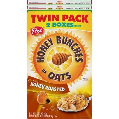 Post® Honey Bunches of Oats® Crunchy Honey Roasted Cereal 2-23 oz. Boxes