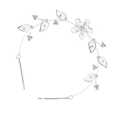 MagiDeal Chic Crystal Flower Leaf Style Hair Vine Hair Clip Girl Woman Hair Accessory