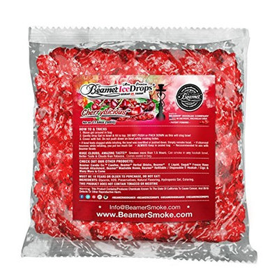 Cherry Licious 1000G Ultra Premium Beamer Ice Drops Hookah Shisha Smoking Gel. Each bowl lasts 2-4 Hours! USA Made, Huge Clouds, Amazing Taste! Better Taste & Clouds than Tobacco!