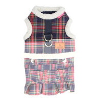 Pinkaholic New York Trinity II Harness/Skirt Combo for Dogs, Large, Navy