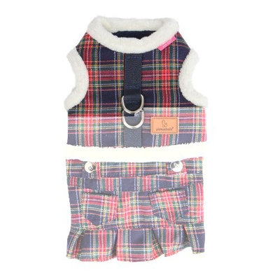 Pinkaholic New York Trinity II Harness/Skirt Combo for Dogs, Large, Navy