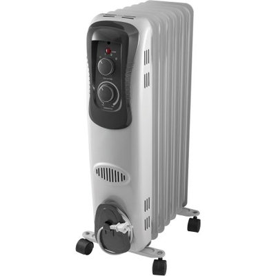 Mainstays Electric Oil Filled Portable Heater, White