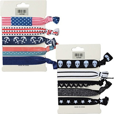 cuhair 10pcs Ponytail Holder Elastic Hair Tie Hair Band Hair Accessories Bracelet For Women Girl