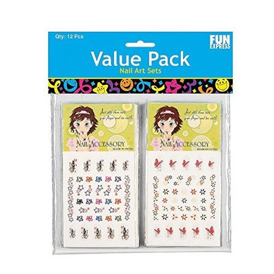 Fun Express 12 Nail Art Decal Sets