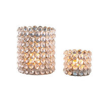 Horizon Interseas 2 Pc Crystal Beaded Tealights Set