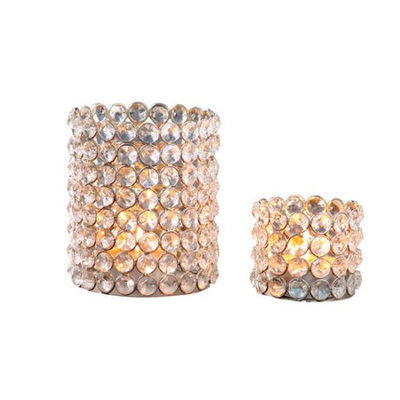 Horizon Interseas 2 Pc Crystal Beaded Tealights Set