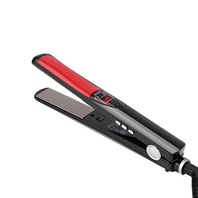YKS Professional Hair Straightener, Flat Iron with MCH Heating, Titanium Ceramic Heater, Adjustable Temperature 180 F to 470 F, Dual Voltage, Digital LCD Display, 1 Hour Auto Shutoff