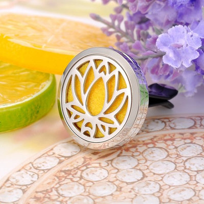 Blooming Lotus Aromatherapy Car Essential Oil Diffuser Car Vent Clip